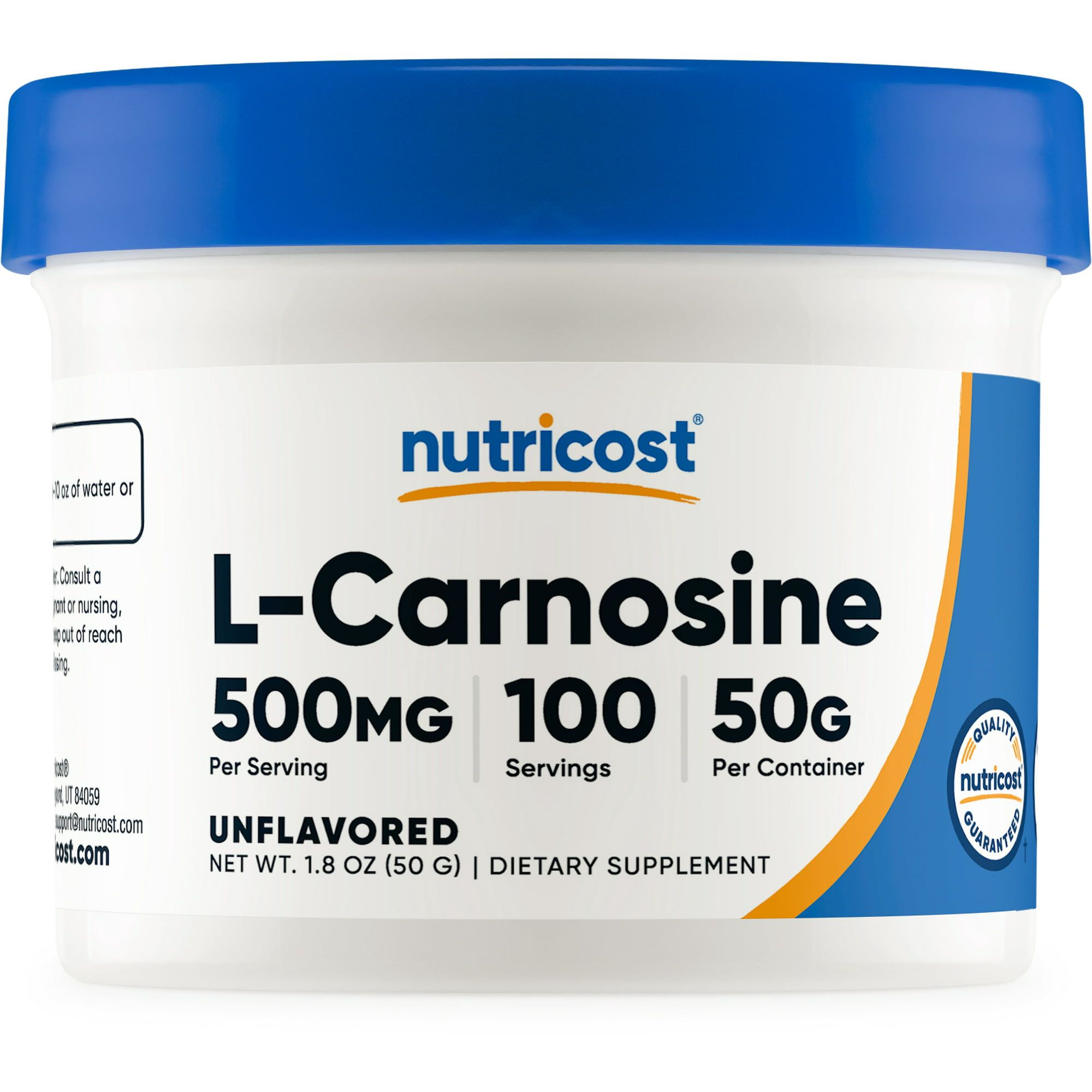 Nutricost L Carnosine Supplement Powder 50 Grams (100 Servings)