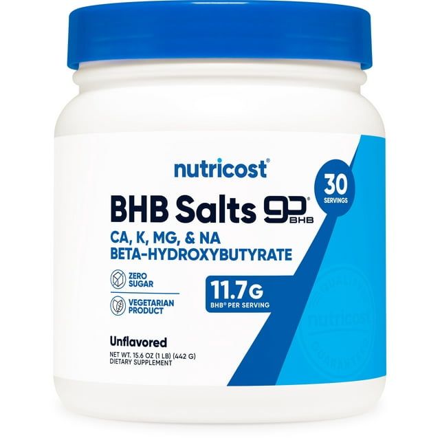 Nutricost 4 in 1 BHB Powder (Unflavored) Exogenous Ketone Salts