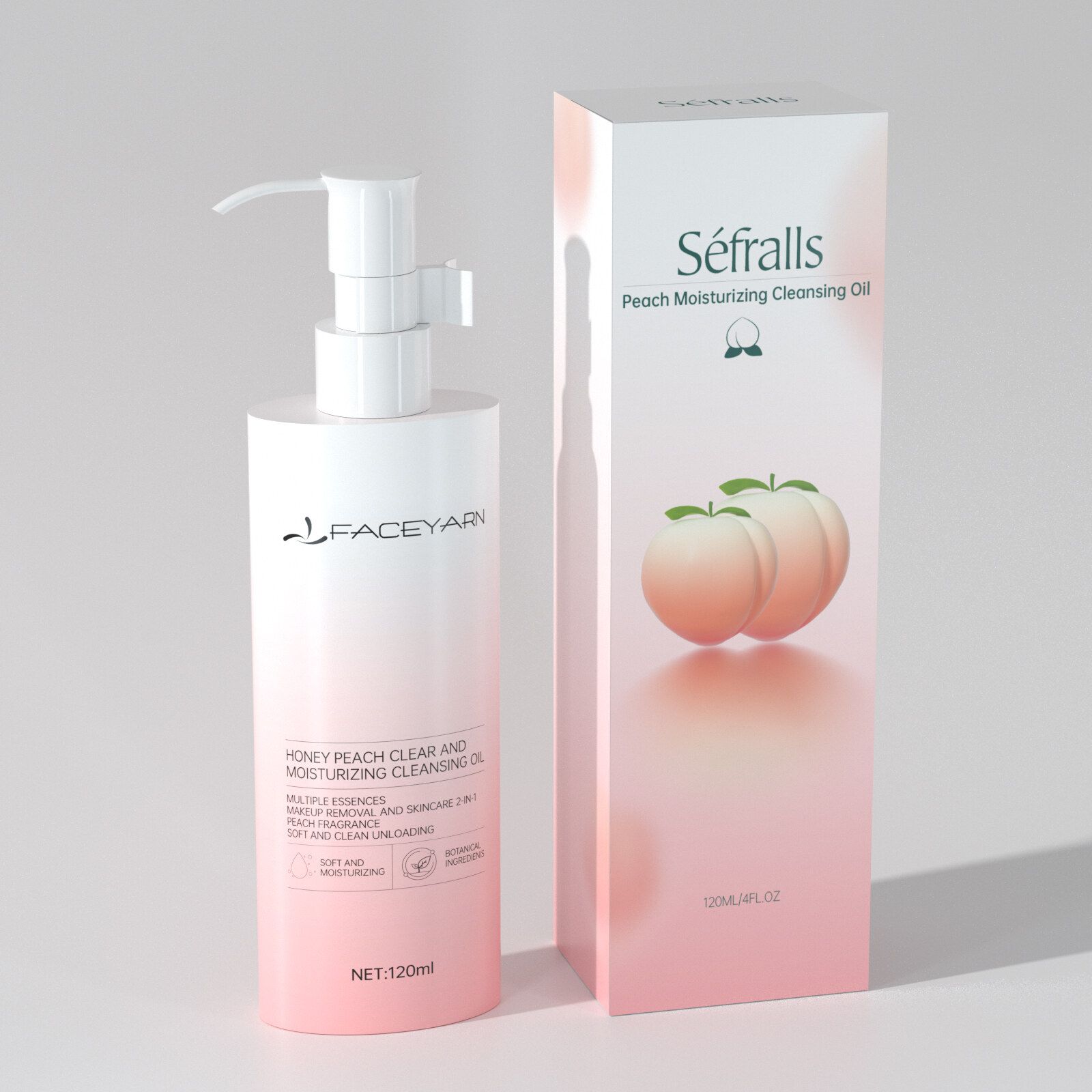 zhima Sefralls Peach Moisturizing Cleansing Oil, Vegan, Face Wash for Sensitive, Face Pore Cleanser, natural ingredients makeup removal oil, fresh hydrating jojoba