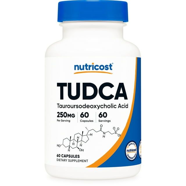 Nutricost Tudca 250mg, 60 Capsules (Tauroursodeoxycholic Acid) Gluten Free, Non GMO Supplement