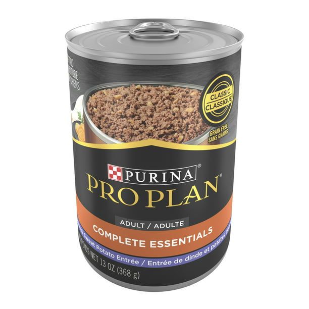 Purina Pro Plan Turkey and Sweet Potato Entree for Adult Dogs, Grain Free, 13 oz Cans (12 Pack)