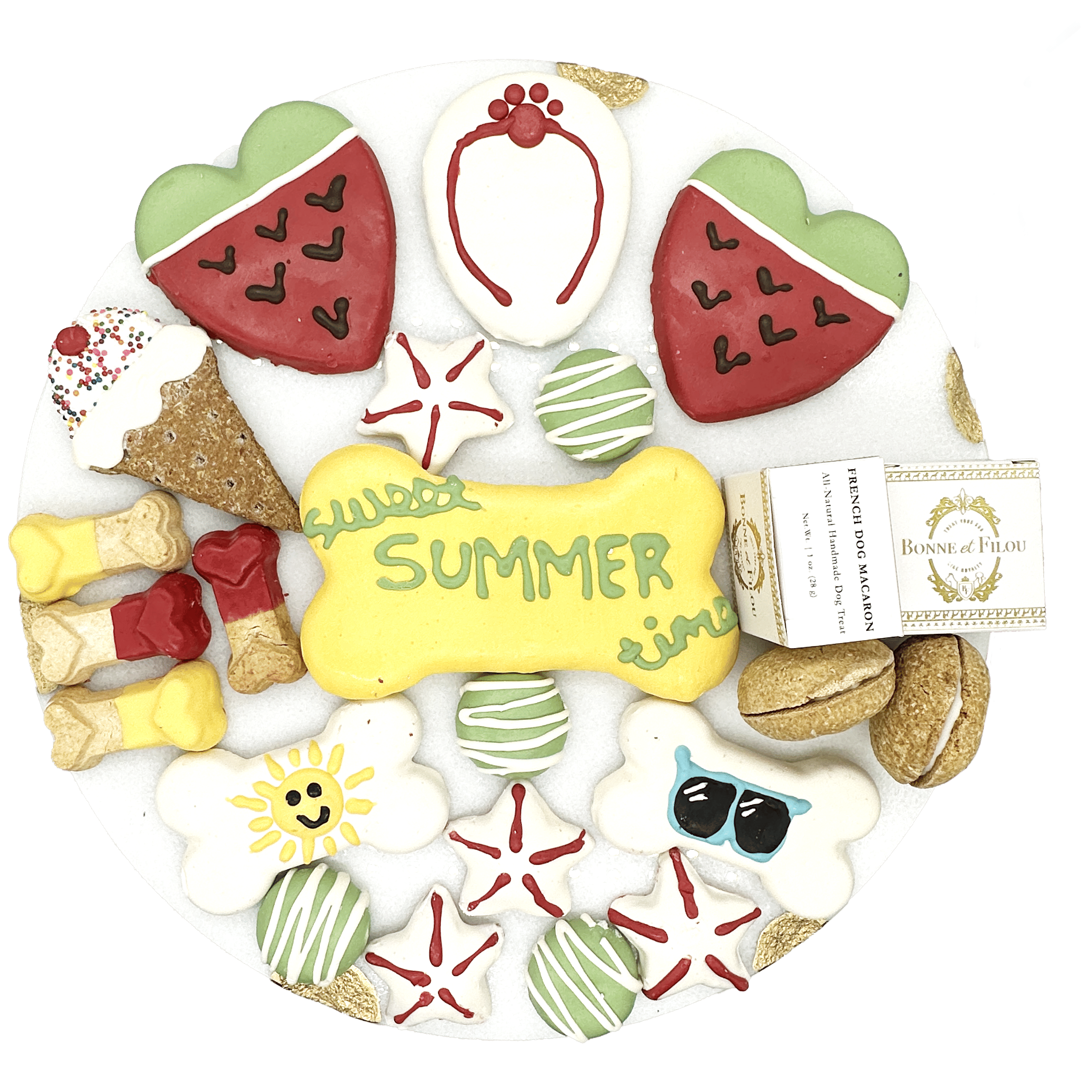Bonne et Filou Summer Themed Dog Treats Gift Box