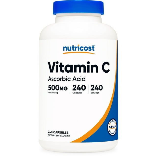 Nutricost Vitamin C 500mg, 240 Capsules, Vegetarian, Gluten Free & Non GMO