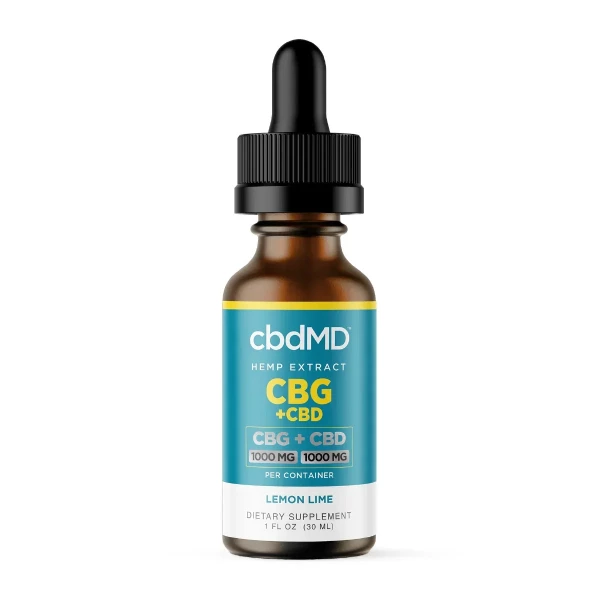 cbdMD Broad Spectrum CBG + CBD Oil Tincture CBG 1000 MG + CBD 1000 MG