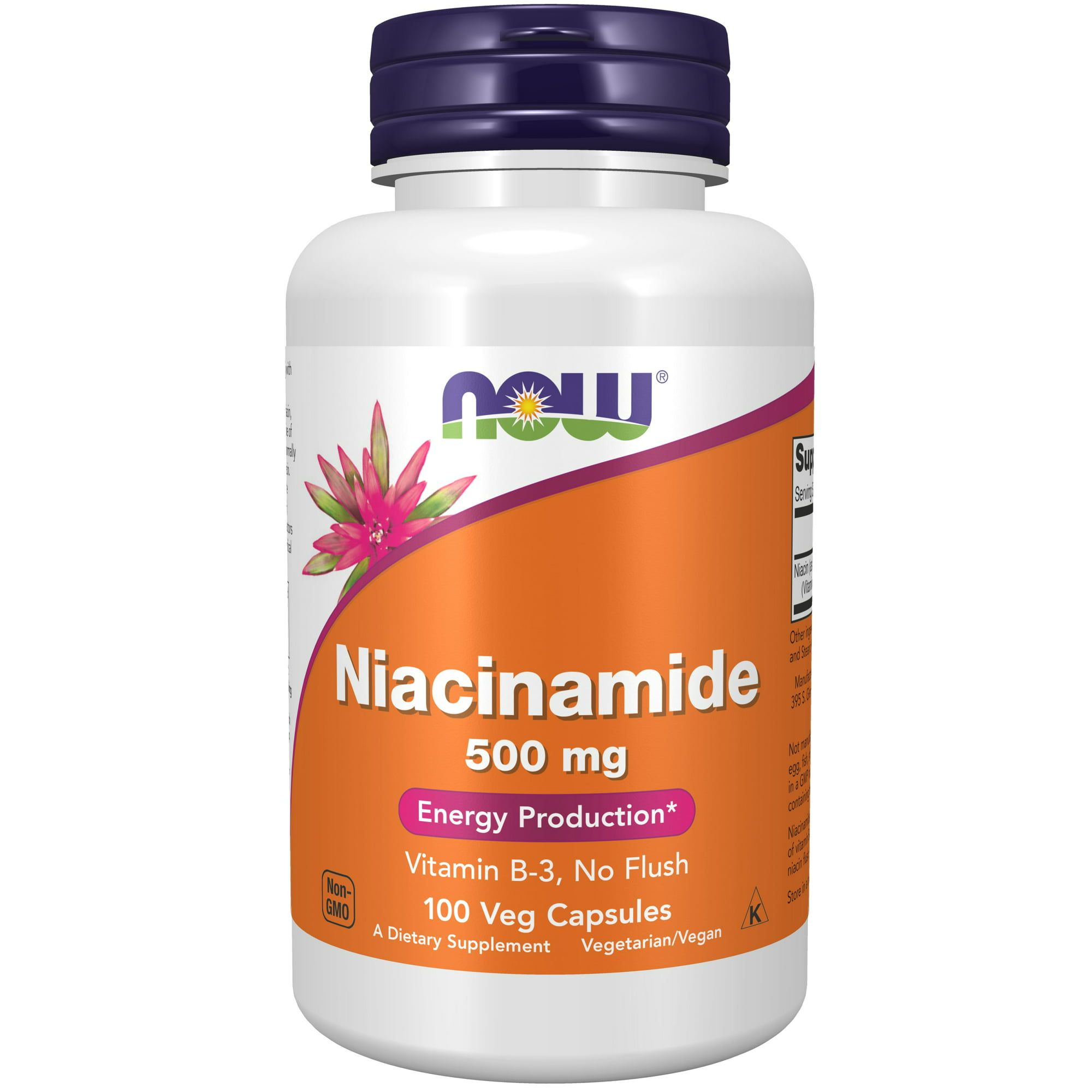 NOW Supplements, Niacinamide (Vitamin B 3) 500 mg, Energy Production*, 100 Veg Capsules