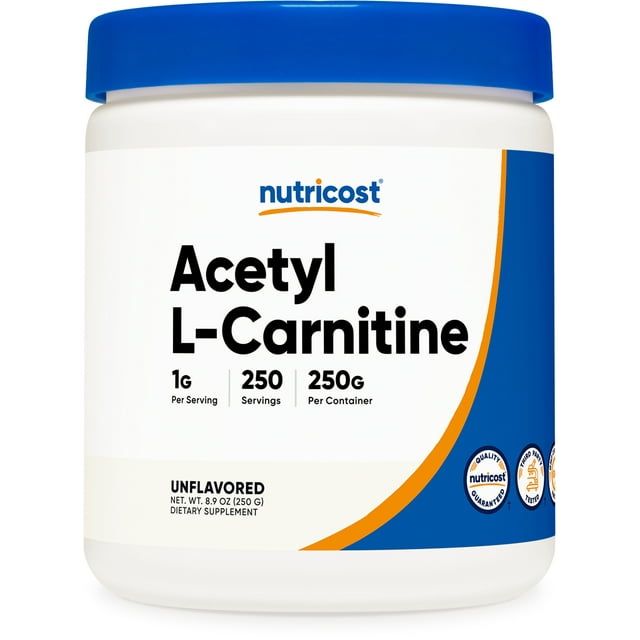 Nutricost Acetyl L Carnitine (ALCAR) Supplement Powder 250 Grams 1G per Serving