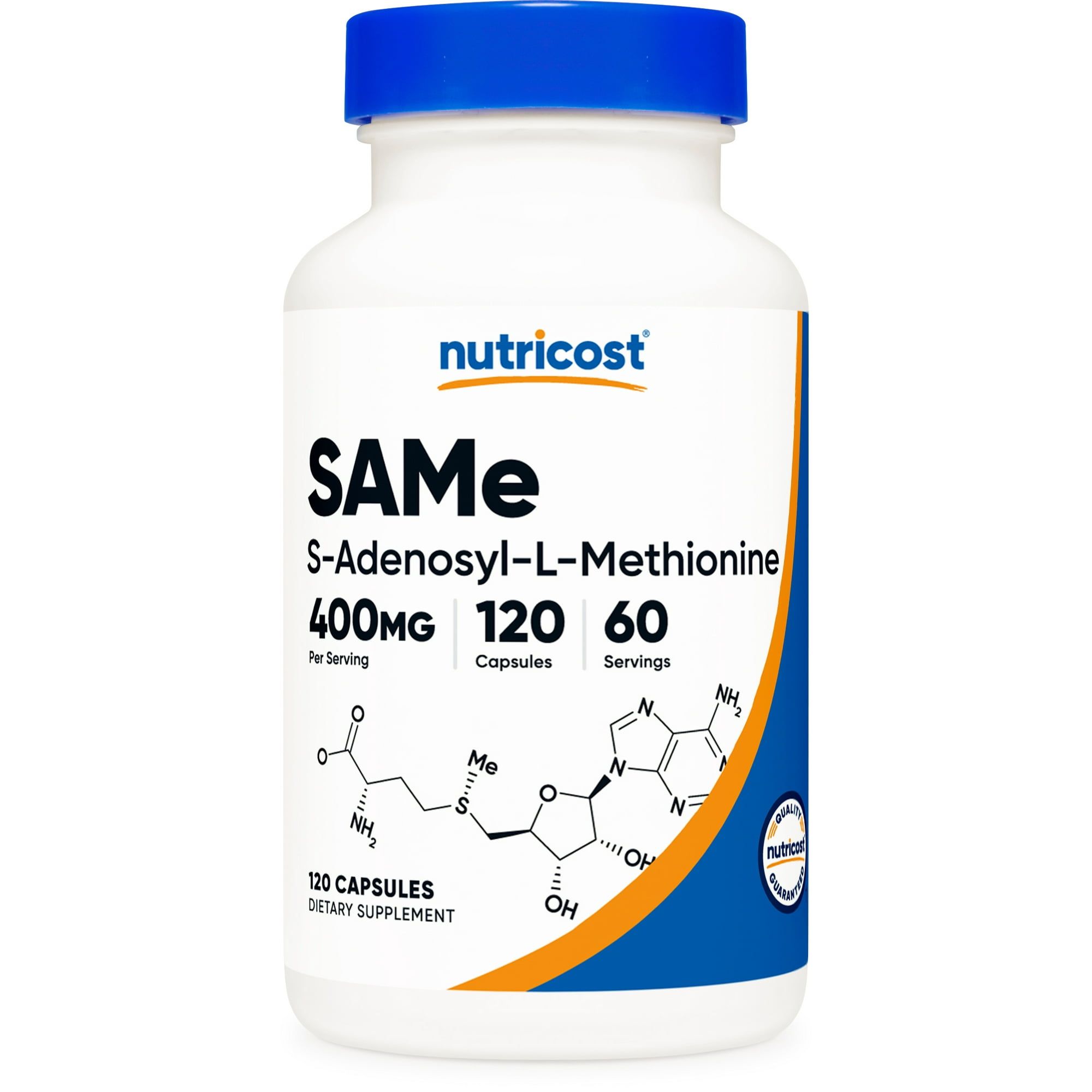 Nutricost SAMe (S Adenosyl L Methionine) Supplement 400mg, 120 Capsules