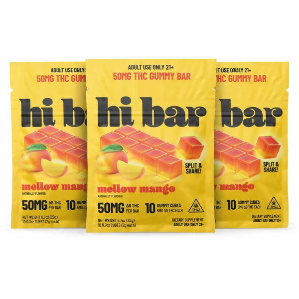 cbdMD 50mg THC Gummy Bar (10  Gummy Cubes) - 3 Pack
