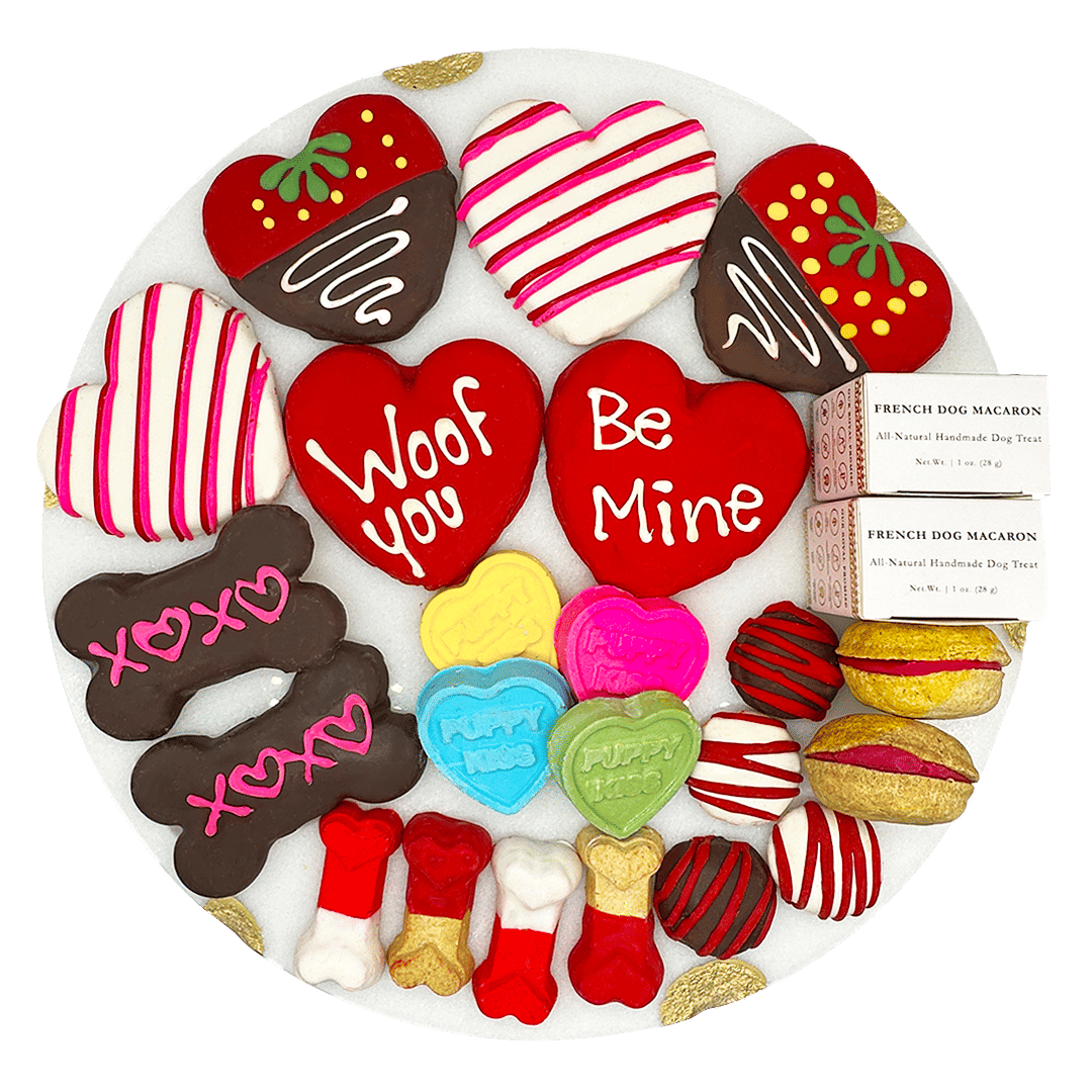 Bonne et Filou Valentines Love Themed Dog Treats Gift Box
