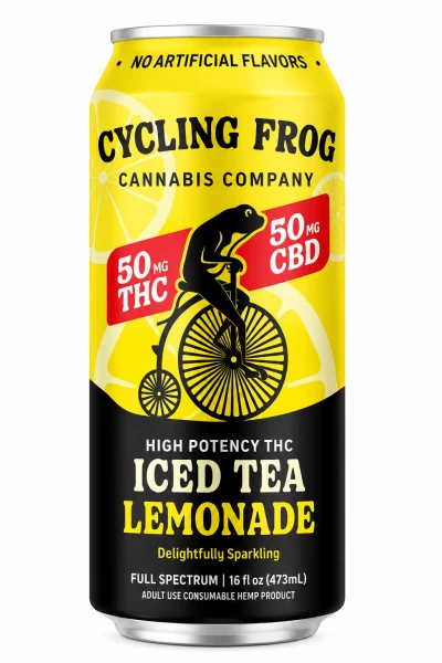Highest Goods Cycling Frog THC Iced Tea Lemonade (50mg D9 + 50mg CBD) - 4pk