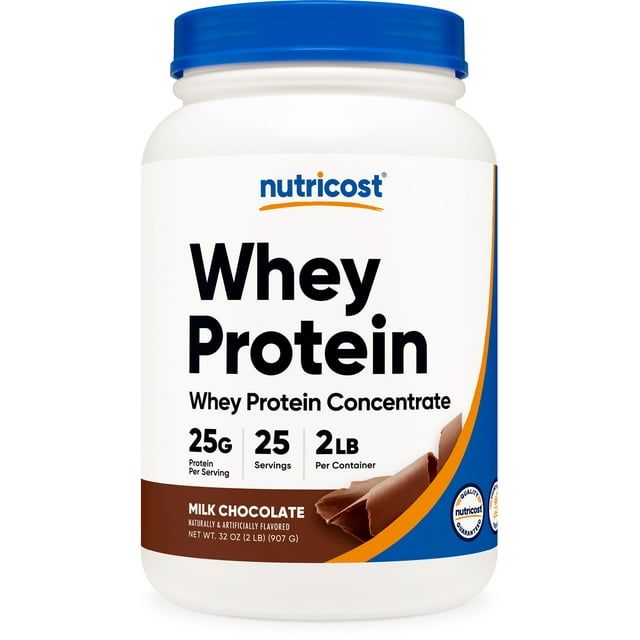 Nutricost Whey Protein Concentrate Powder (Chocolate) 2LBS Gluten Free & Non GMO