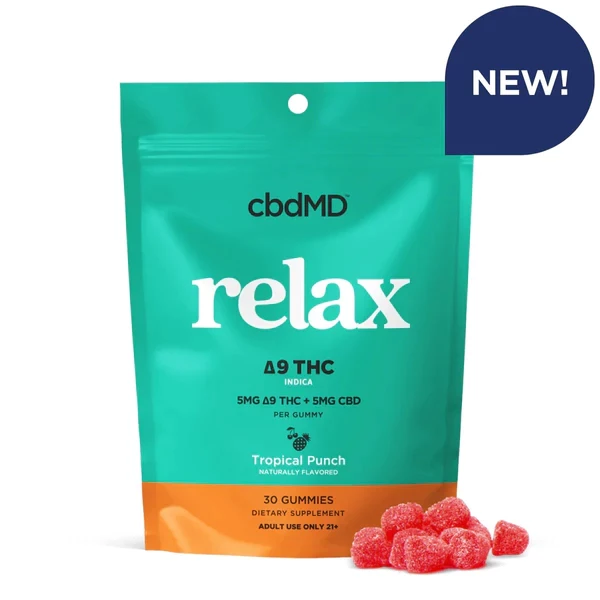 cbdMD Delta 9 THC Relax Gummies - Indica - 30 Count