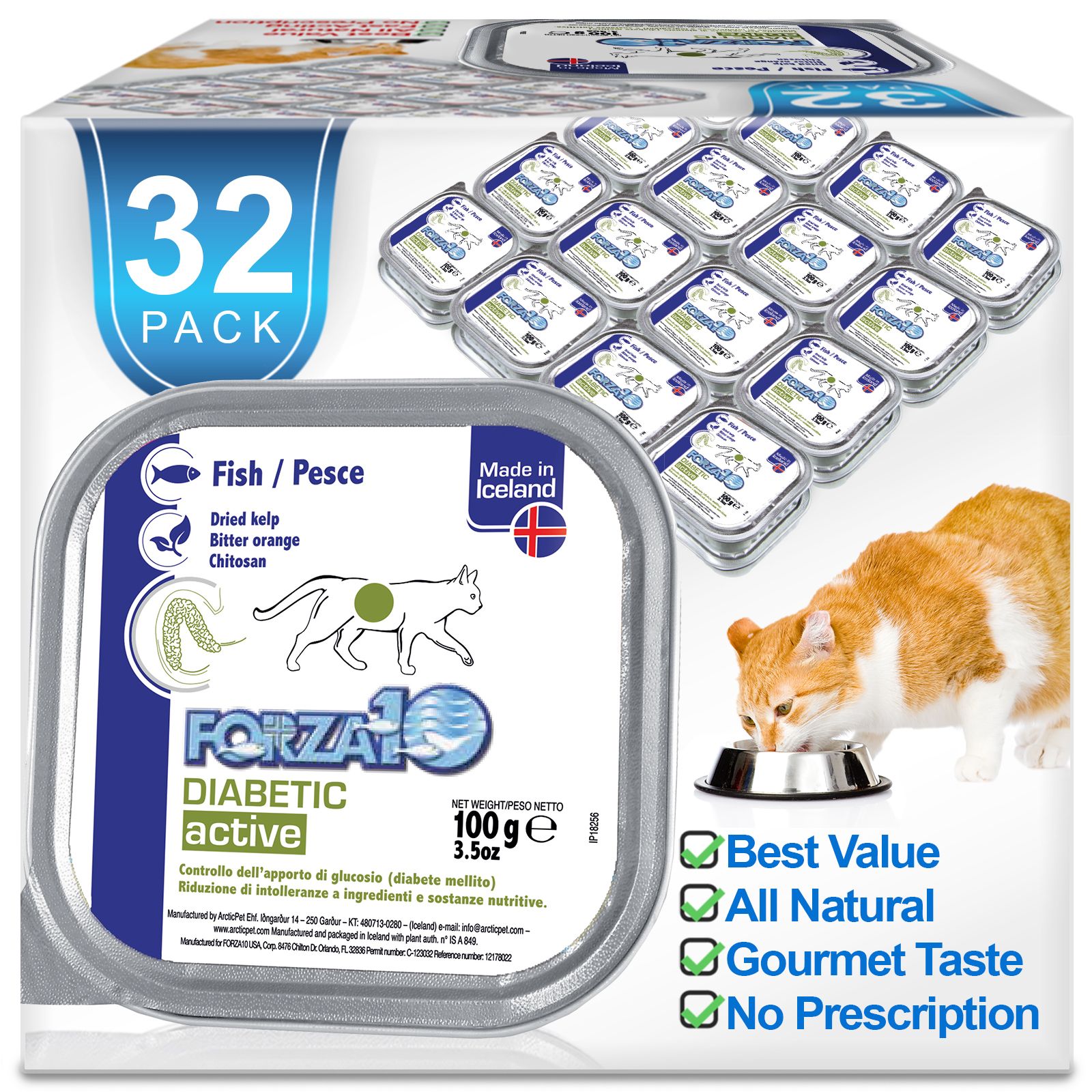 Forza10 Actiwet Cat Diabetic 3.5oz/32
