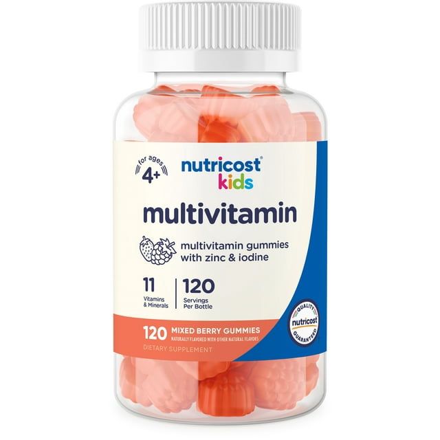 Nutricost Kids Multivitamin Gummies 120 Gummies (Mixed Berry Flavored) Gluten Free, Non GMO