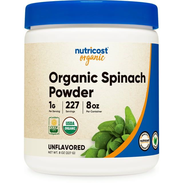 Nutricost Organic Spinach Powder 8oz Non GMO, Gluten Free, Supplement