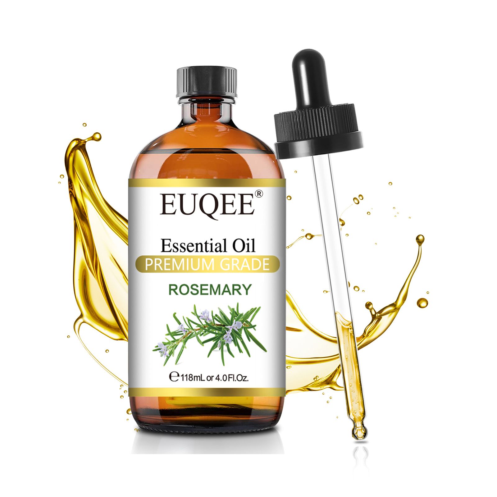 EUQEE 118ML Essential Oils with Glass Dropper|Aromatherapy, Humidifier, DIY Soap Jasmine Eucalyptus Vanilla Peppermint Aroma Oils