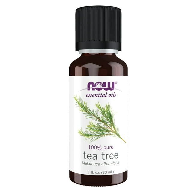 NOW Essential Oils, Tea Tree Oil, Steam Distilled, 100% Pure, Vegan, Child Resistant Cap, 1 Ounce