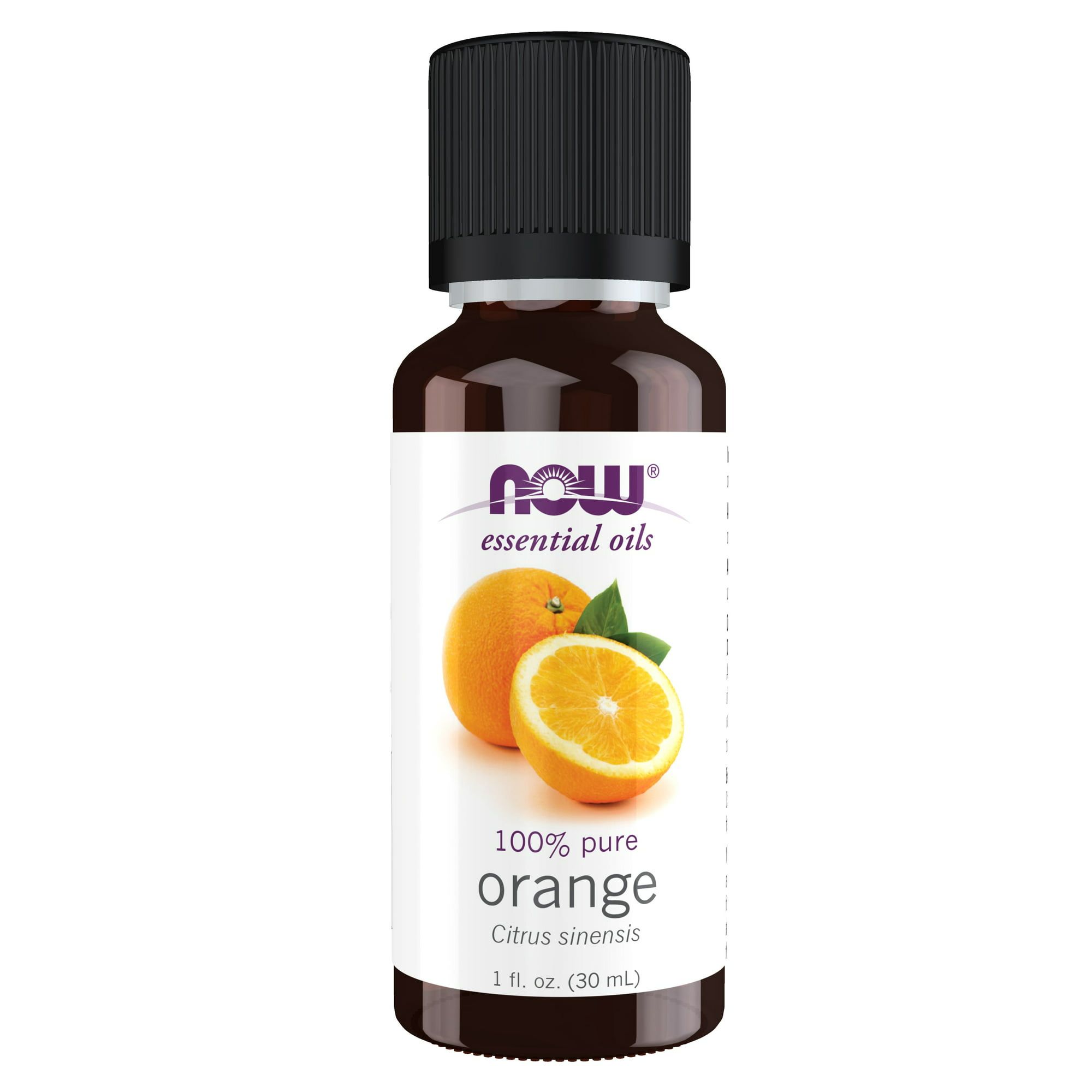 NOW Essential Oils, Orange Oil, Uplifting Aromatherapy Scent, Cold Pressed, 100% Pure, Vegan, Child Resistant Cap, 1 Ounce