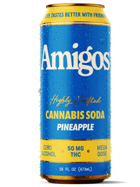 Amigos Pineapple Cannabis Beverage - 50mg THC - 24ct