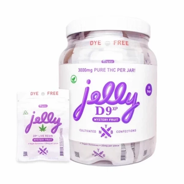 Highest Goods Jelly D9XP 3000mg XP Blend Live Resin Gummies - Mystery Fruit (Hybrid) - 30ct Jar