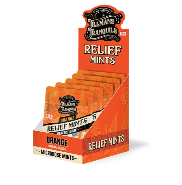 Tillmans TranquilsBox of Relief THC:CBD:CBG Orange Mints - 10 Pack