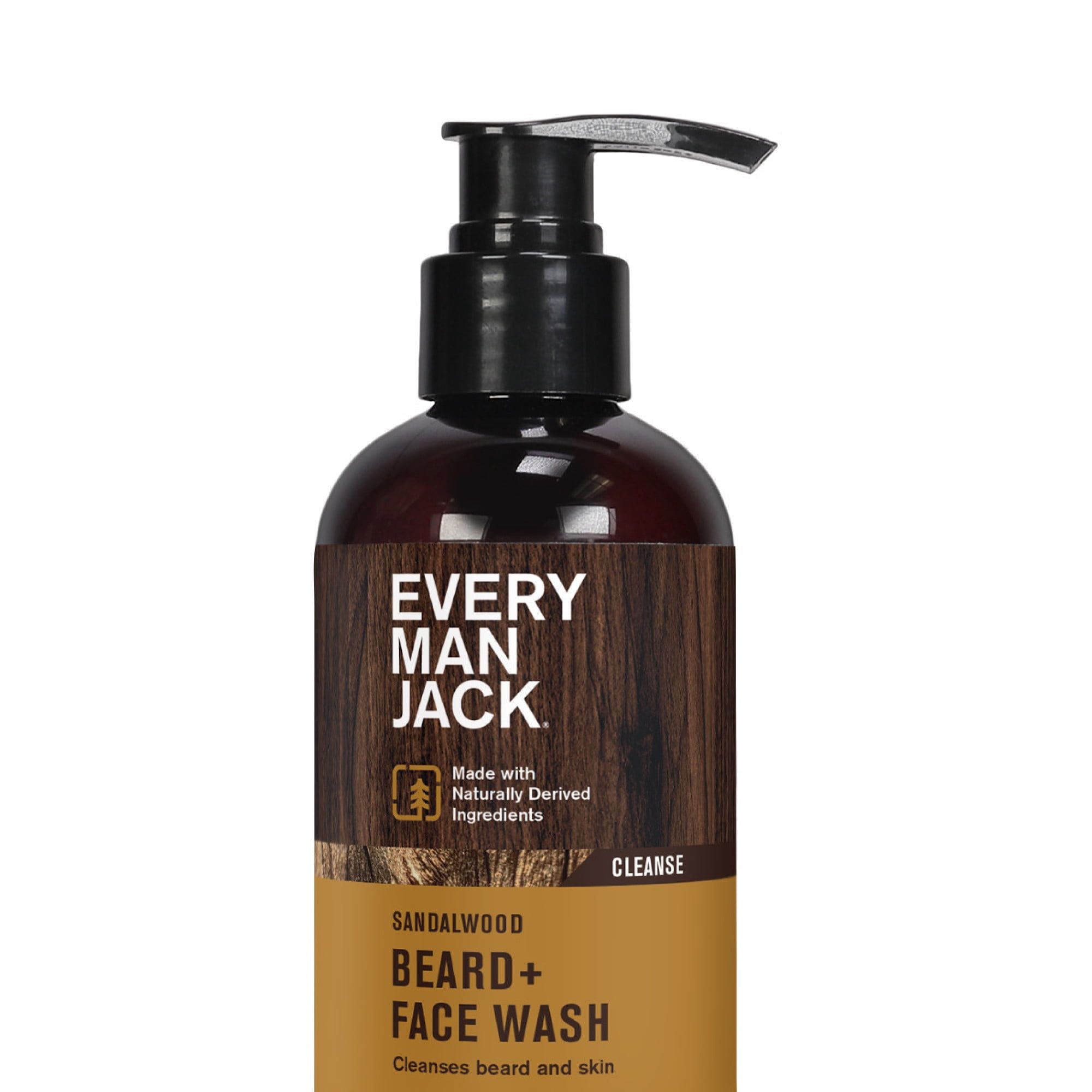 Every Man Jack Beard Wash Cleanse, Soften, and Hydrate Beard Sandalwood Scent 6.7oz