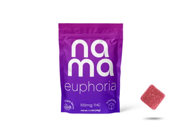 nama Euphoria Triple Berry, 10mg THC per gummy - 10 Count