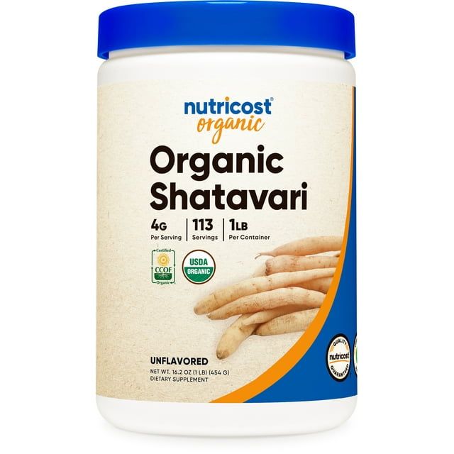 Nutricost Organic Shatavari Powder 1 LB Non GMO, Gluten Free Supplement