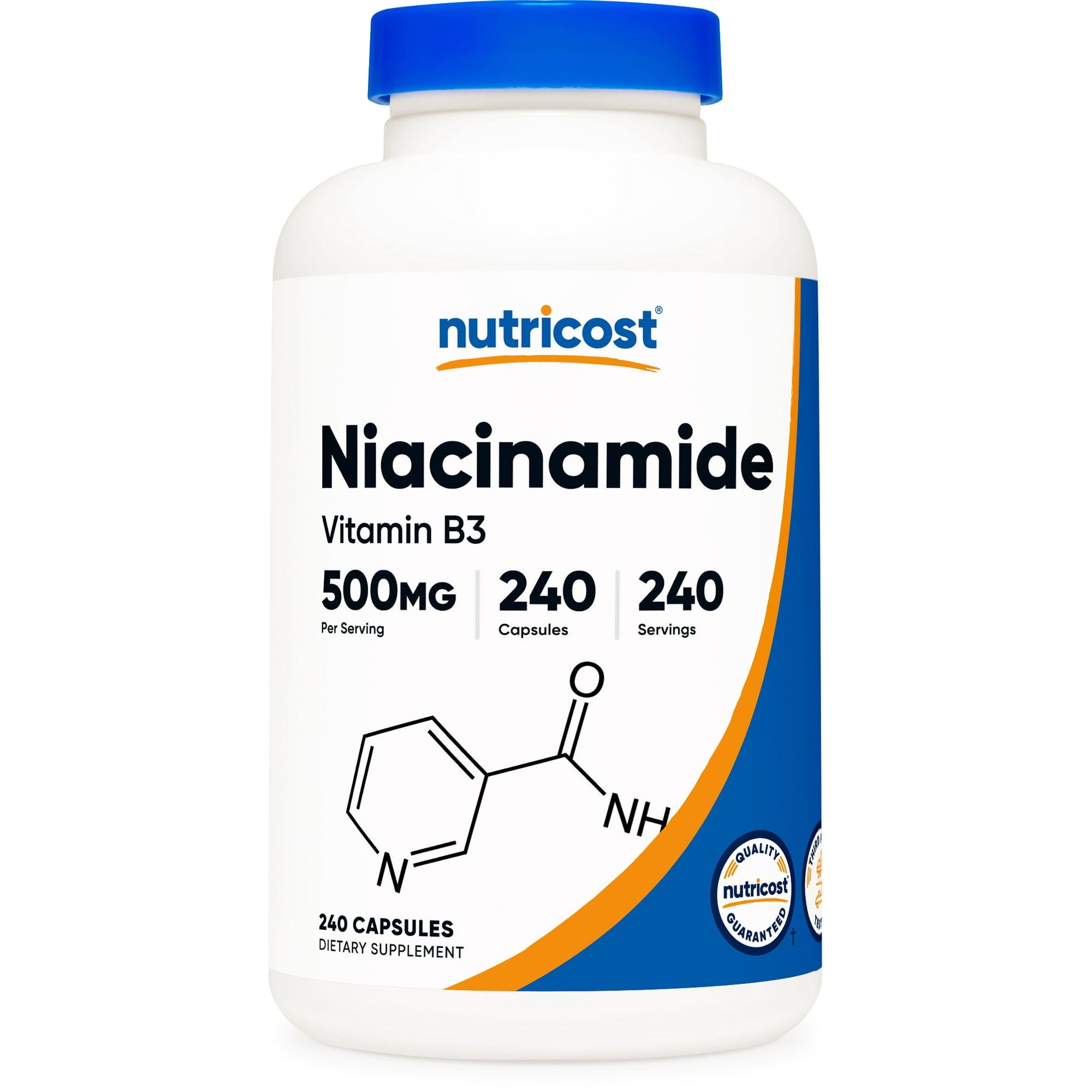 Nutricost Niacinamide (Vitamin B3) 500mg, 240 Capsules Vitamin B 3 Supplement