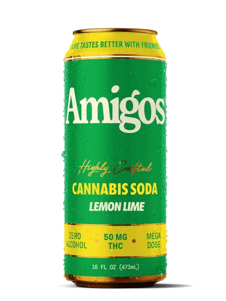 Amigos Lemon Lime Cannabis Beverage - 50mg THC - 24ct