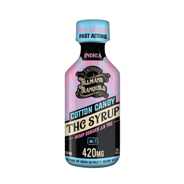 Tillmans Tranquils Cotton Candy Delta 9 THC Syrup - Indica - 420mg