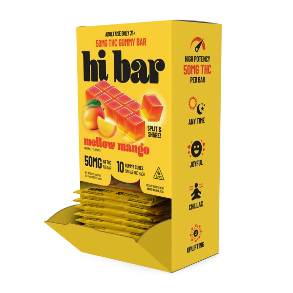 cbdMD 50mg THC Gummy Bar (10  Gummy Cubes) - 24 Pack