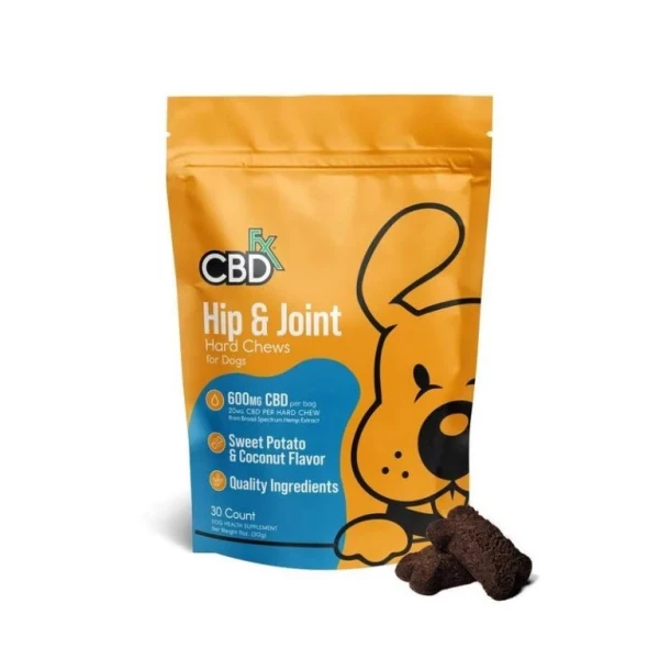 CBDfx CBD Dog Treats: Hip & Joint Support Hard Chews - 30 Count