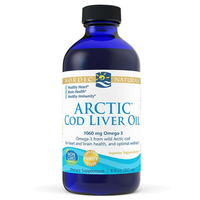 Nordic Naturals Arctic Cod Liver Oil, Liquid, Unflavored, 8 oz