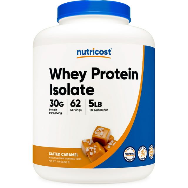 Nutricost Whey Protein Isolate Powder (Salted Caramel) 5LBS Gluten Free, Non GMO