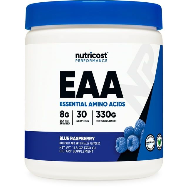 Nutricost EAA Powder 30 Servings (Blue Raspberry) Amino Acids Supplement
