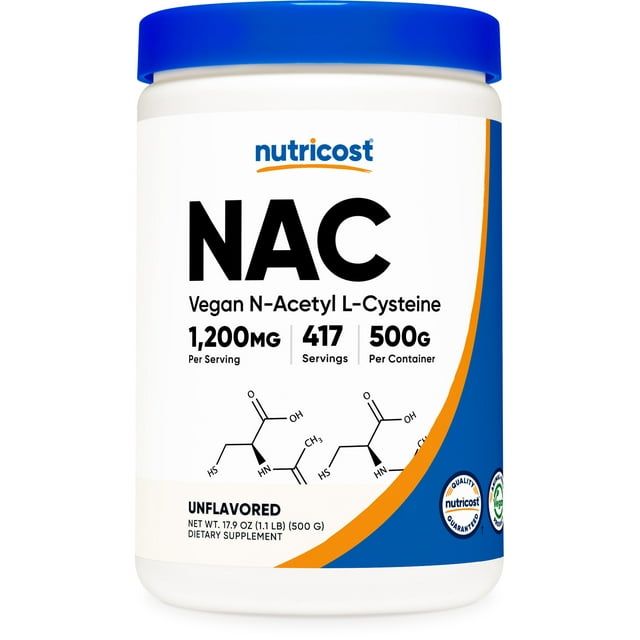 Nutricost N Acetyl L Cysteine (NAC) Powder Supplement, 500 Grams, 417 Servings