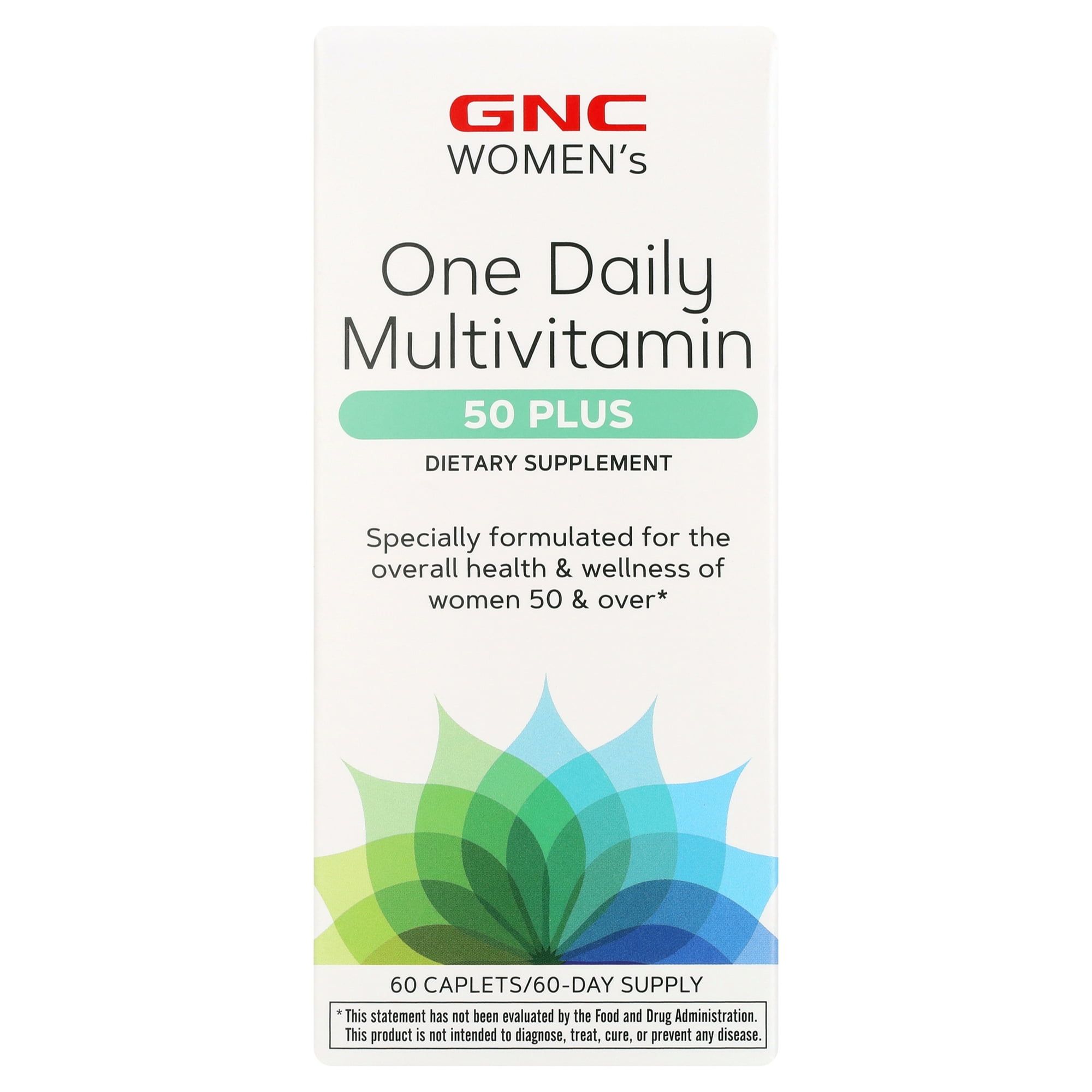 GNC Women's 50 Plus One Daily Multivitamin, 60 Tablets, Multivitamin and Multimineral Support for Women 50+