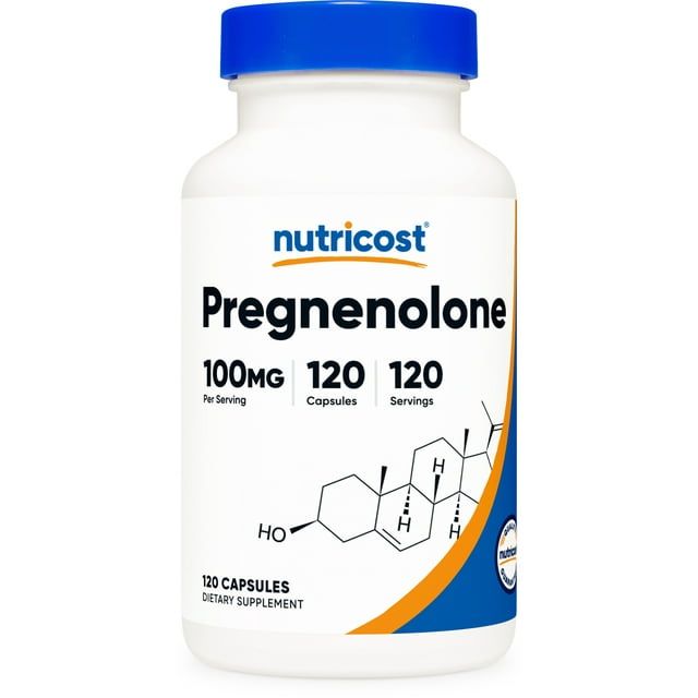 Nutricost Pregnenolone 100mg, 120 Capsules Non GMO, Gluten Free, Vegetarian Supplement