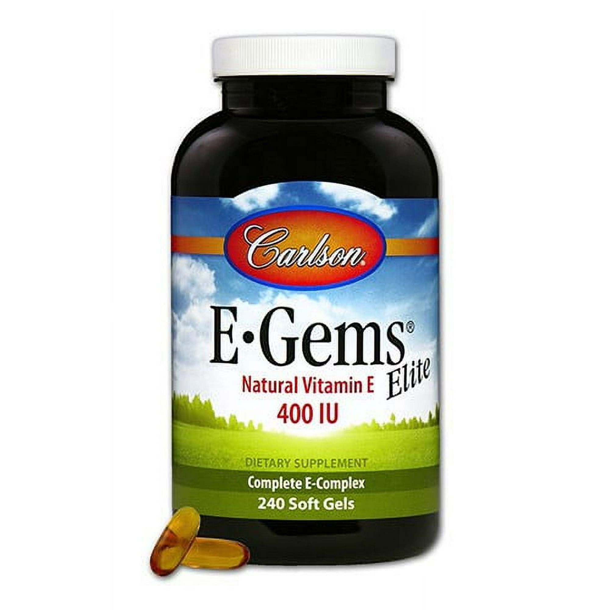 Carlson Labs Carlson E Gems Elite Natural Vitamin E Softgels, 240 Ct