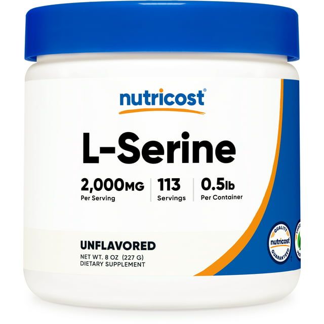 Nutricost L Serine Powder, 113 Servings (.5LB) 2,000 mg Per Serving Health Supplement