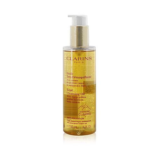 Clarins Total Cleansing Oil with Alpine Golden Gentian & Lemon Balm Extracts (All Waterproof Make up) 150ml/5oz