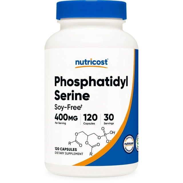 Nutricost Phosphatidylserine 400mg, 120 Capsules 30 Servings, Non GMO & Gluten Free Supplement