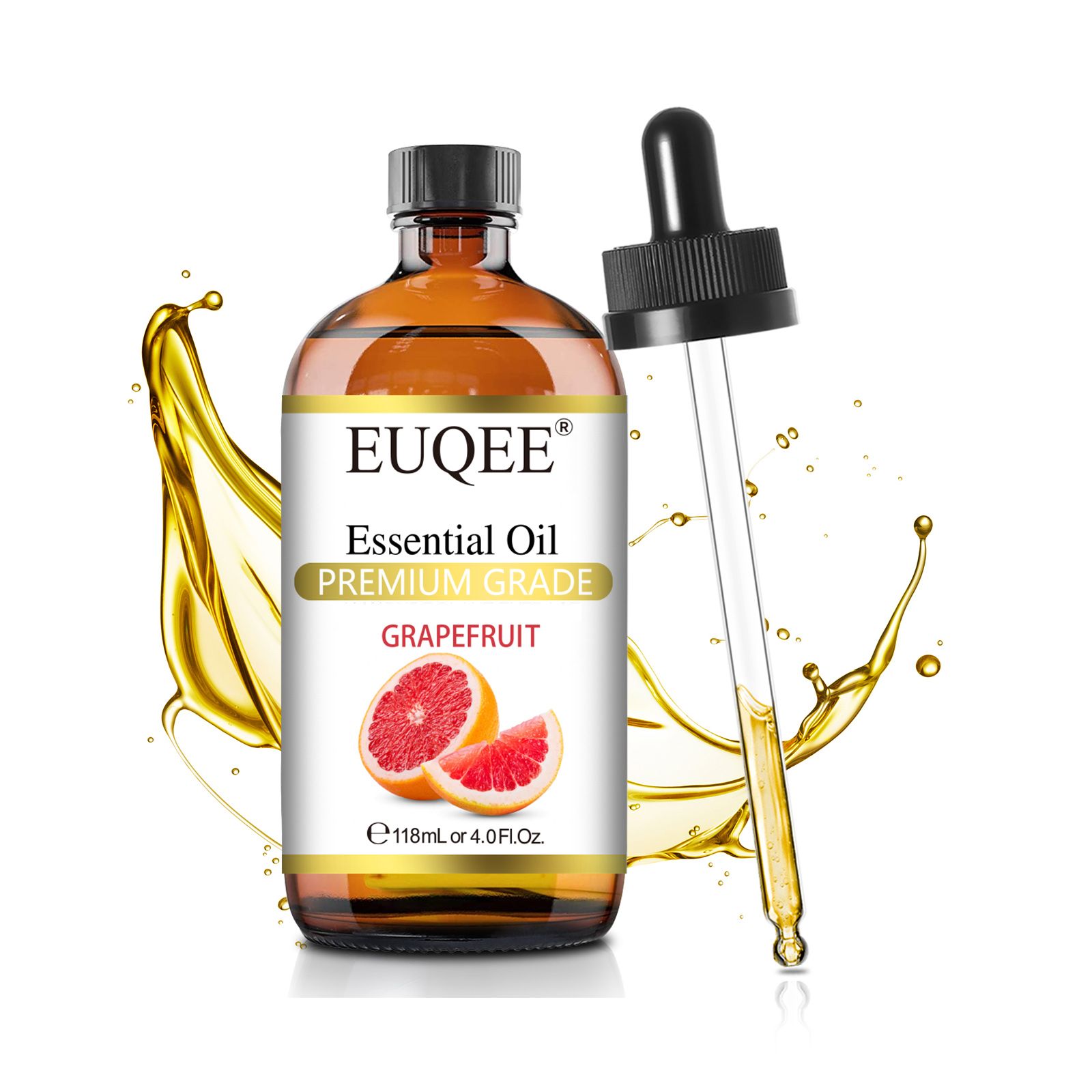 EUQEE 118ML Essential Oils with Glass Dropper|Aromatherapy, Humidifier, DIY Soap Jasmine Eucalyptus Vanilla Peppermint Aroma Oils