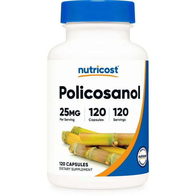 Nutricost Policosanol 25mg, 120 Capsules Gluten Free, Non GMO Supplement