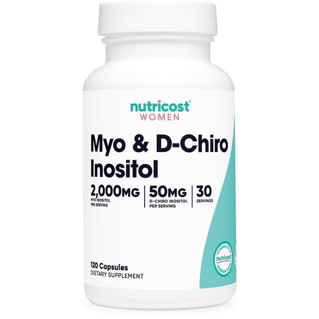 Nutricost Myo Inositol & D Chiro Inositol Supplement for Women 2000mg, 120 Capsules, 30 Servings