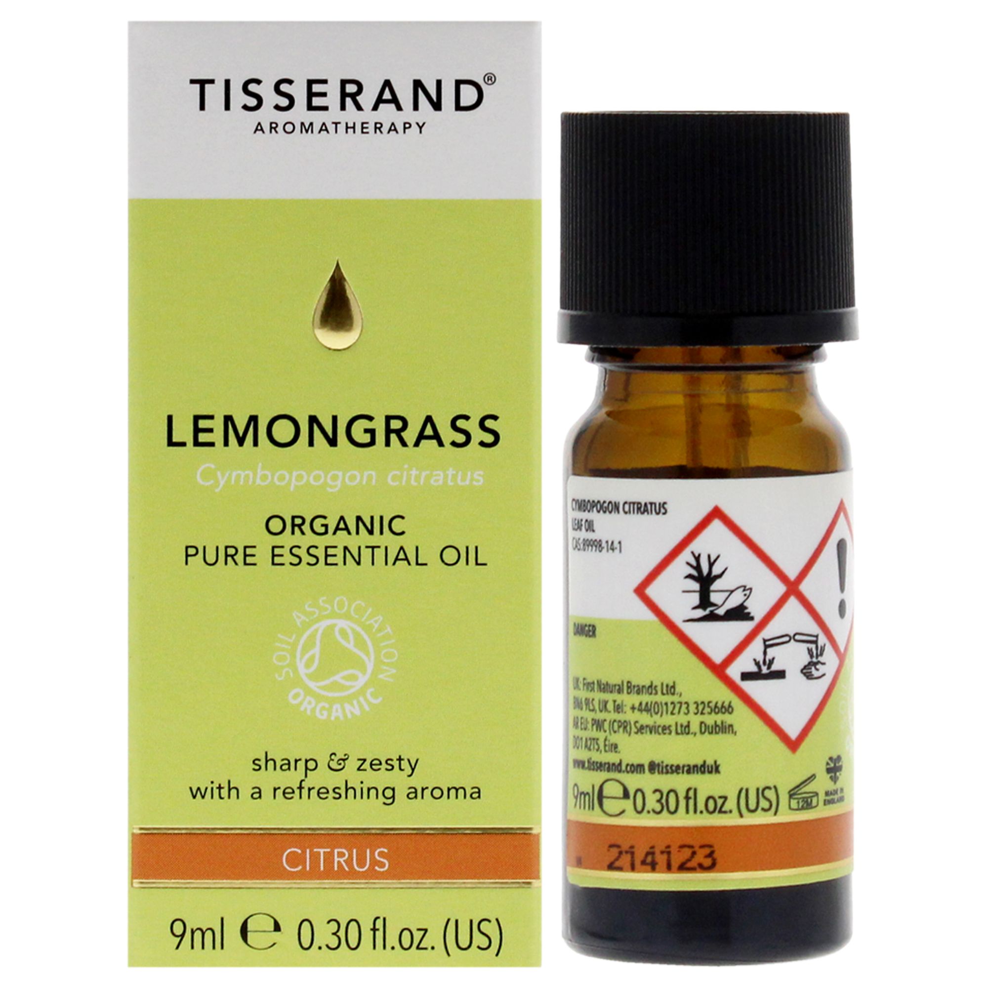 Tisserand Organic Pure Essential Oil Lemongrass