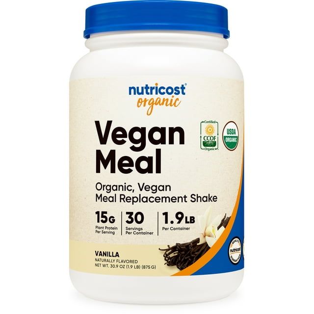 Nutricost Organic Vegan Meal Replacement Shake Powder (Vanilla) Non GMO Supplement