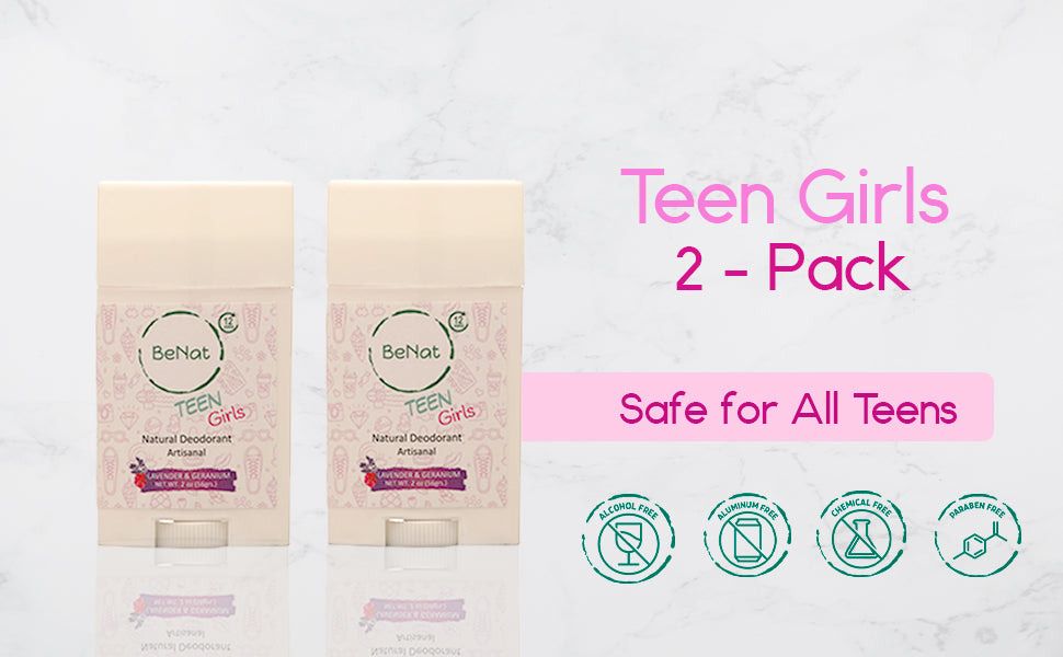 BeNat All natural Deodorants for Kids & Teens