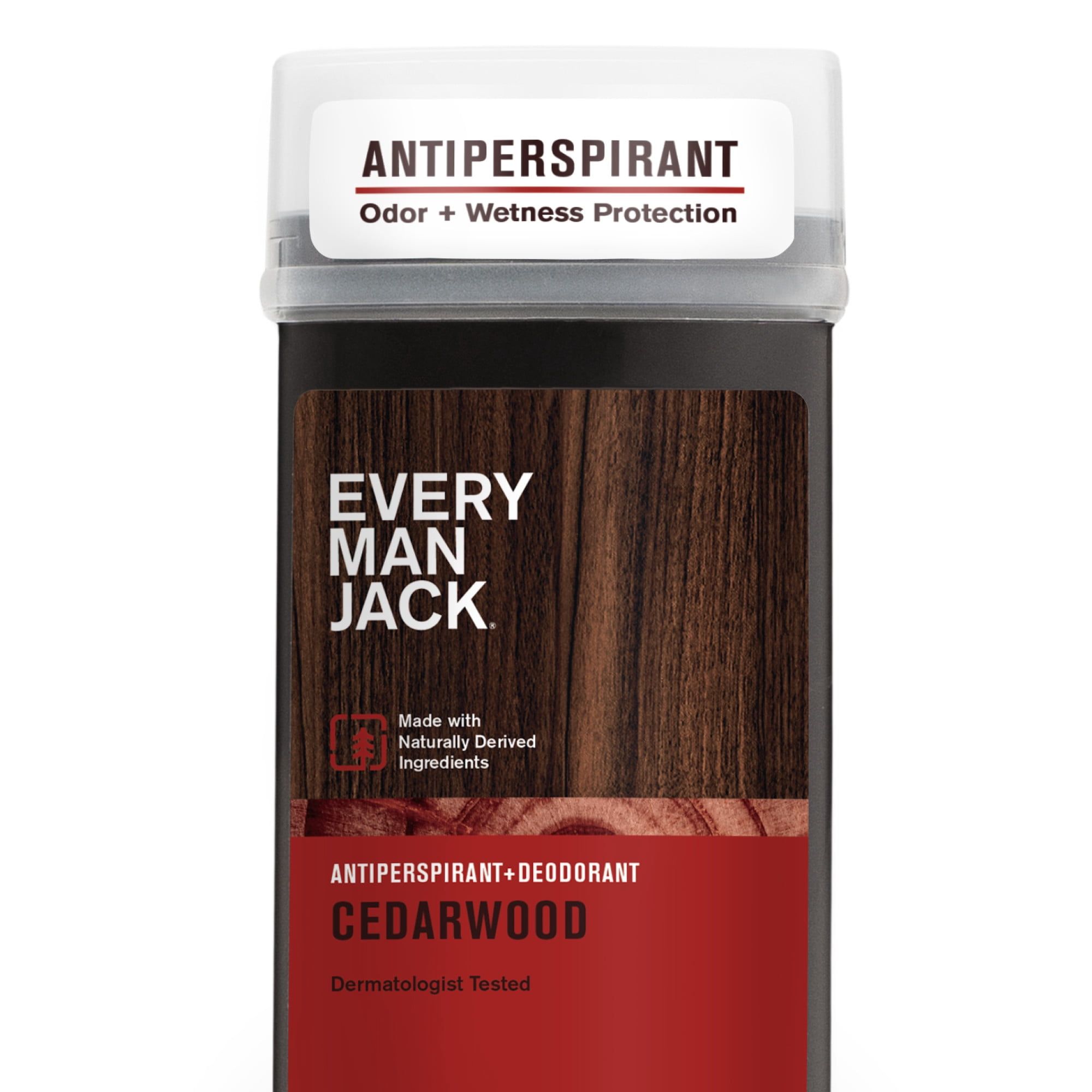Every Man Jack Cedarwood Mens Antiperspirant Deodorant Long Lasting Odor & Sweat Protection 2.6oz